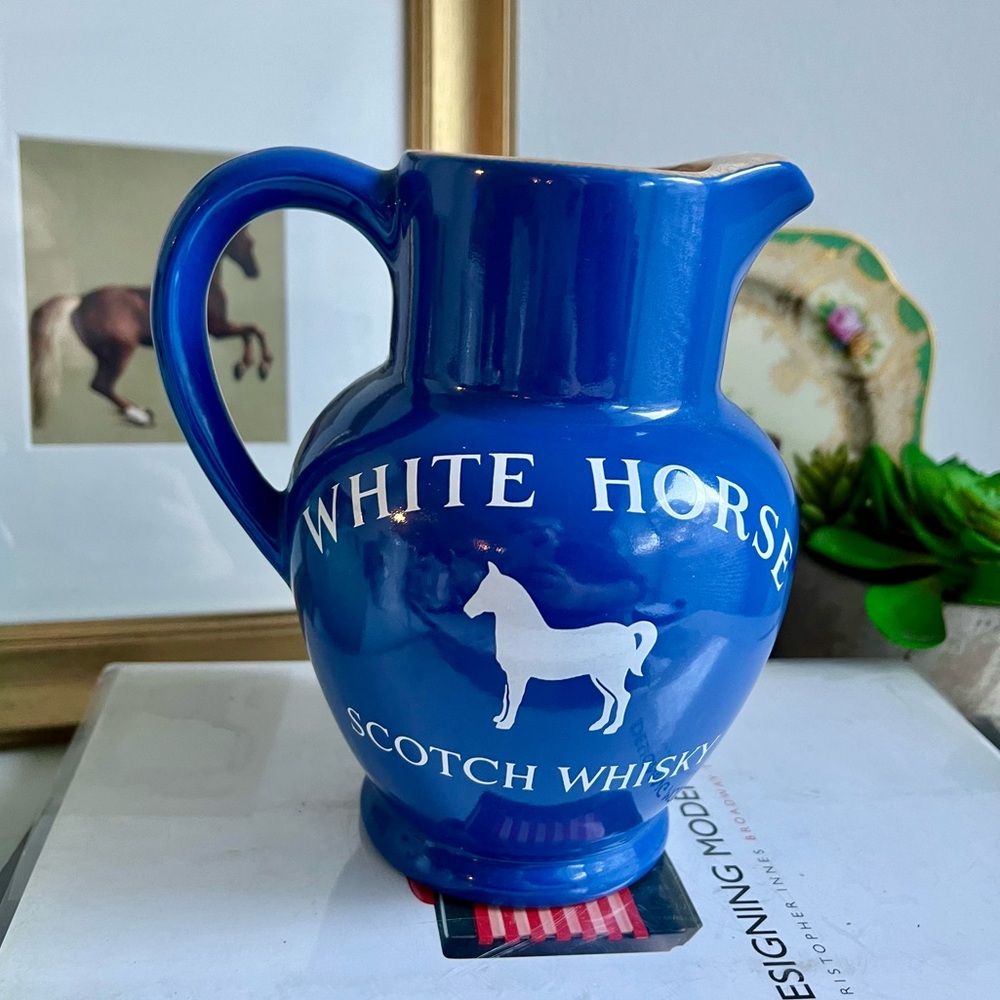 Vintage Portmeirion White Horse Scotch Whisky Pitcher Jug